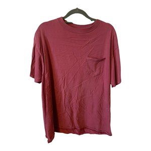 Vintage Today’s News Maroon T Shirt Pocket Front L